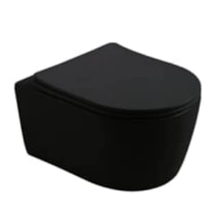 WC školjka s pokrovom MB ROUND – MAT ČRNA